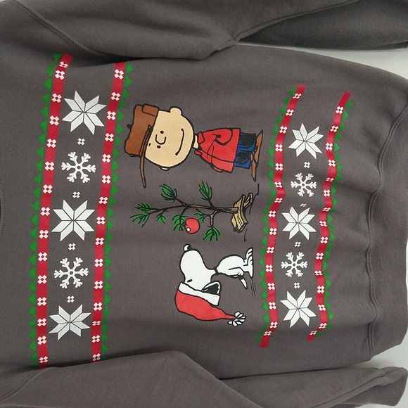 🎄 Charlie Brown Gray Christmas Sweater - Picture 3 of 9